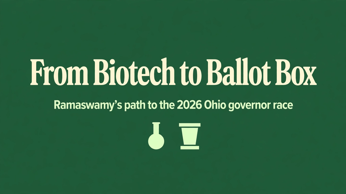 From Biotech to Ballot Box: How Vivek Ramaswamy Reached the 2026 Ohio Governor's Race